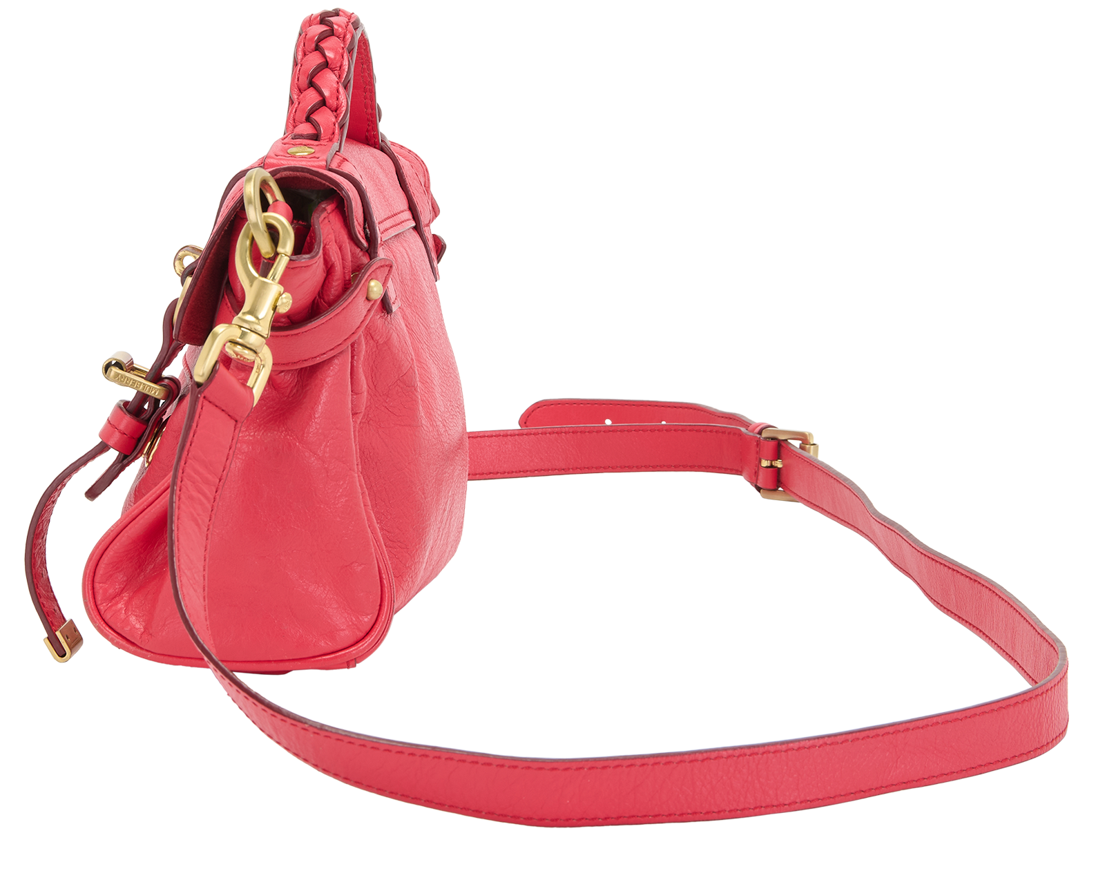 Mini Alexa Bag, &pound;395, Handbags, Red, Leather, Bottom view